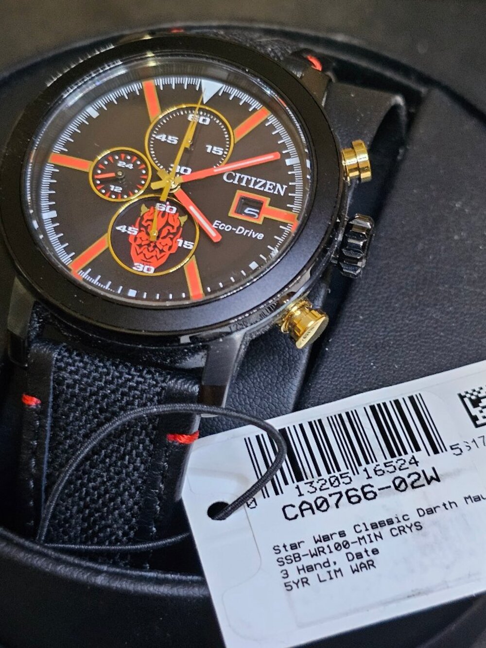 Citizen Darth Maul Star Wars Watch Must see ! Lowest priced Great prez box !!